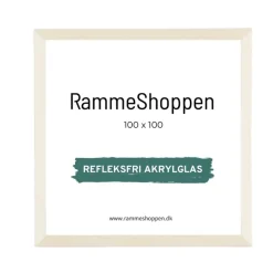 Birketræsramme, refleksfri, smal, 100 x 100 cm - Type 811