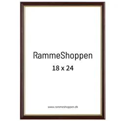 Brun ramme med guldkant, Polywood, Type 7304