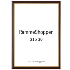 Brun ramme med guldkant, Polywood, Type 7304