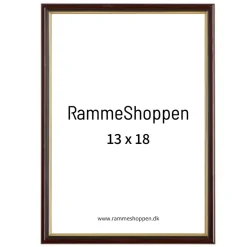 Brun ramme med guldkant, Polywood, Type 7304