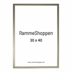 Champagne aluramme, mat, smal - 30x40 cm - Type 9042