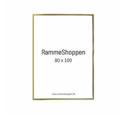 Guldramme, aluminium, blank, smal, Type 9012