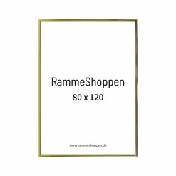 Guldramme, aluminium, blank, smal, Type 9012