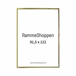 Guldramme, aluminium, blank, smal, Type 9012