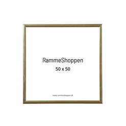 Guldramme, aluminium, blank, smal, Type 9012