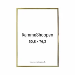 Guldramme, aluminium, blank, smal, Type 9012