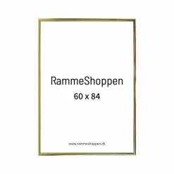 Guldramme, aluminium, blank, smal, Type 9012