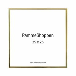 Guldramme, aluminium, blank, smal, 25 x 25 cm, Type 9012