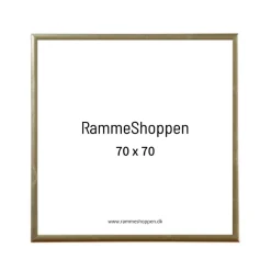 Guldramme, aluminium, blank, smal, 70 x 70 cm, Type 9012