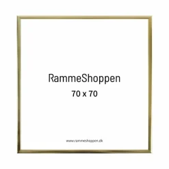 Guldramme, aluminium, blank, smal, 70 x 70 cm, Type 9012