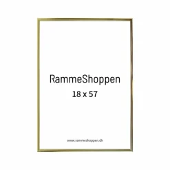 Guldramme, aluminium, blank, smal, 18 x 57 cm, Type 9012