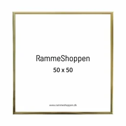 Guldramme, aluminium, blank, smal, 50 x 50 cm, Type 9012