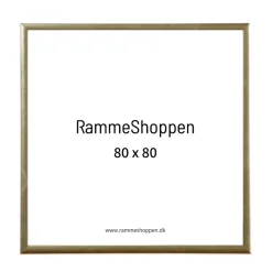 Guldramme, aluminium, blank, smal, 80 x 80 cm, Type 9012