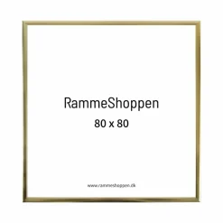 Guldramme, aluminium, blank, smal, 80 x 80 cm, Type 9012