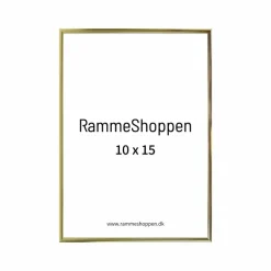 Guldramme, aluminium, blank, smal, 10 x 15 cm, Type 9012