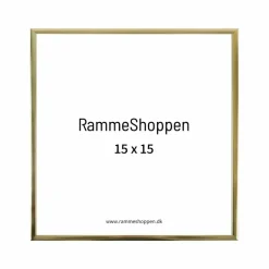 Guldramme, aluminium, blank, smal, 15 x 15 cm, Type 9012