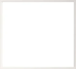 Hvid aluramme, blank, smal, Type 9006