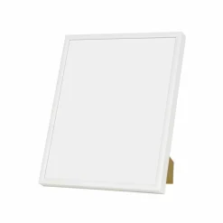 Hvid aluramme, blank, smal, Type 9006