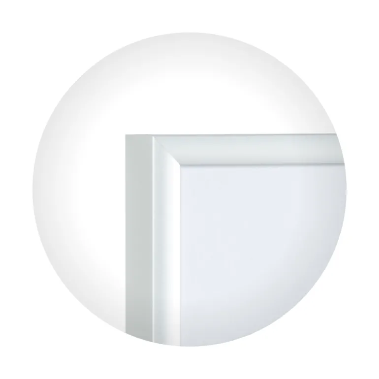 Hvid aluramme, blank, smal, 30 x 42 cm, A3, Type 9006