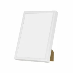 Hvid aluramme, blank, smal, 13 x 18 cm, Type 9006