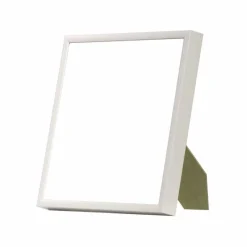 Hvid aluramme, blank, smal, 30 x 30 cm, Type 9006