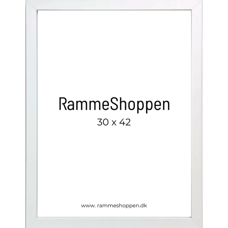 Hvid MDF ramme, smal, Type 2112