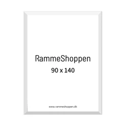 Hvid træramme, 90 x 140 cm, Type 861