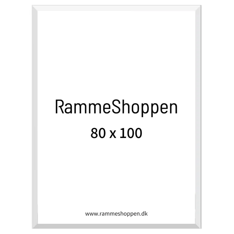 Hvid træramme, 80 x 100 cm, Type 861