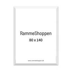 Hvid træramme, 80 x 140 cm, Type 861
