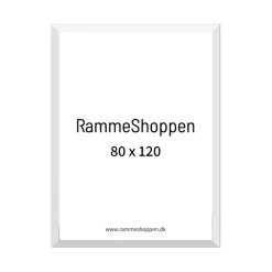 Hvid træramme, 80 x 120 cm, Type 861