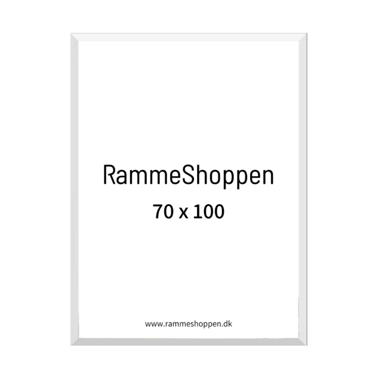 Hvid træramme, 70 x 100 cm, Type 861