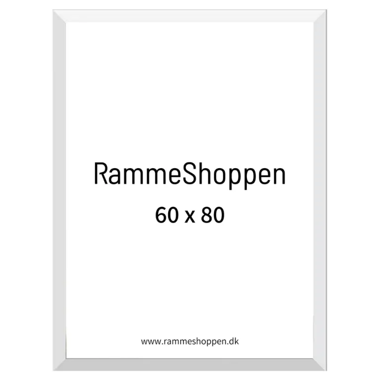 Hvid træramme, 60 x 80 cm, Type 861