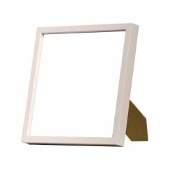 Hvid træramme, refleksfri, smal, 20 x 20 cm, Type 860