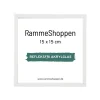 Hvid træramme, refleksfri, smal, 15 x 15 cm, Type 860