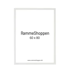 Hvid træramme, smal, 60 x 80 cm, Type 860