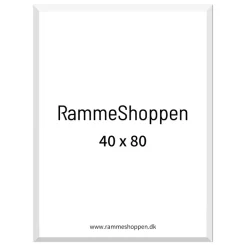 Hvid træramme, smal, 40 x 80 cm, Type 860