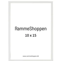 Hvid træramme, smal, 10 x 15 cm, Type 860