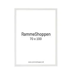 Hvid træramme, smal, 70 x 100 cm, Type 860