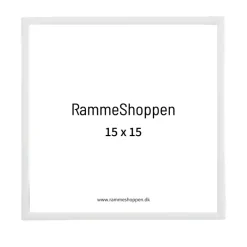Hvid træramme, smal, 15 x 15 cm, Type 860
