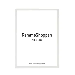 Hvid træramme, smal, 24 x 30 cm, Type 860