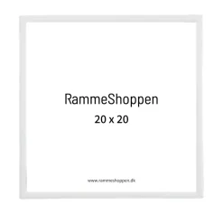 Hvid træramme, smal, 20 x 20 cm, Type 860