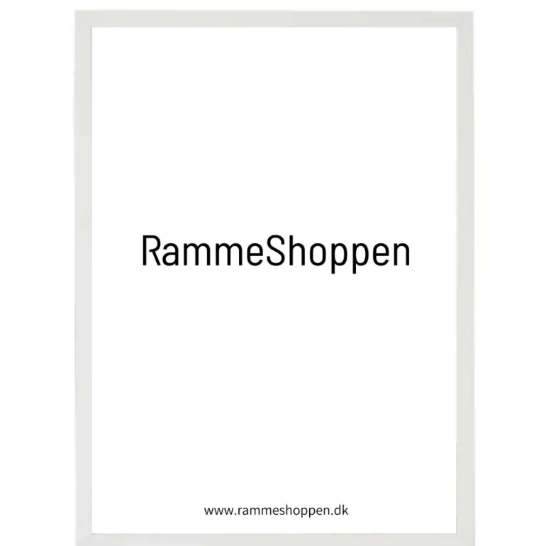 Hvid træramme, smal, Type 860