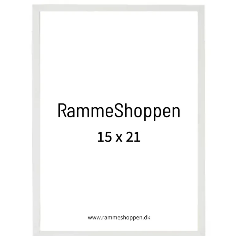 Hvid træramme, smal, Type 860