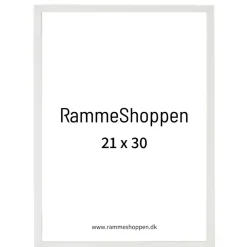 Hvid træramme, smal, Type 860