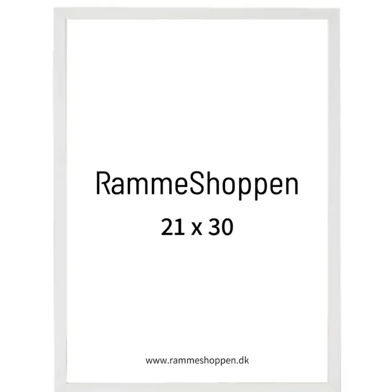 Hvid træramme, smal, Type 860