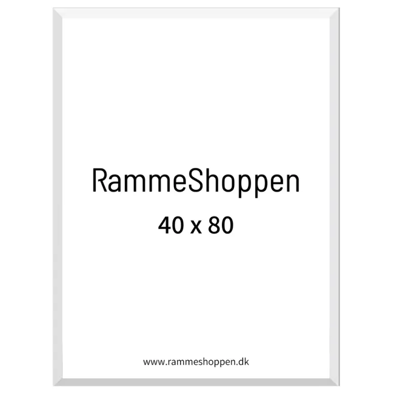 Hvid træramme, smal, Type 860