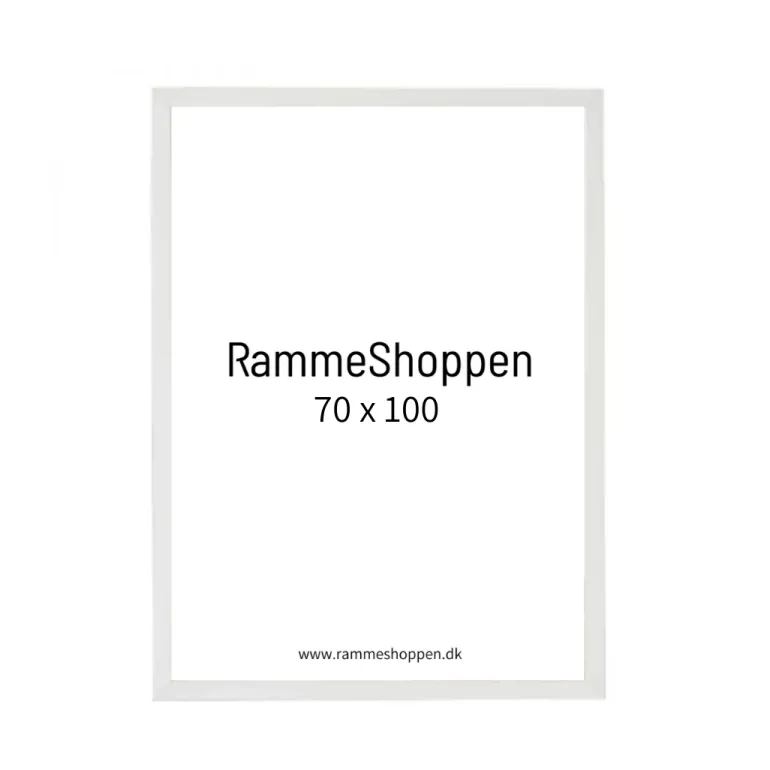 Hvid træramme, smal, Type 860