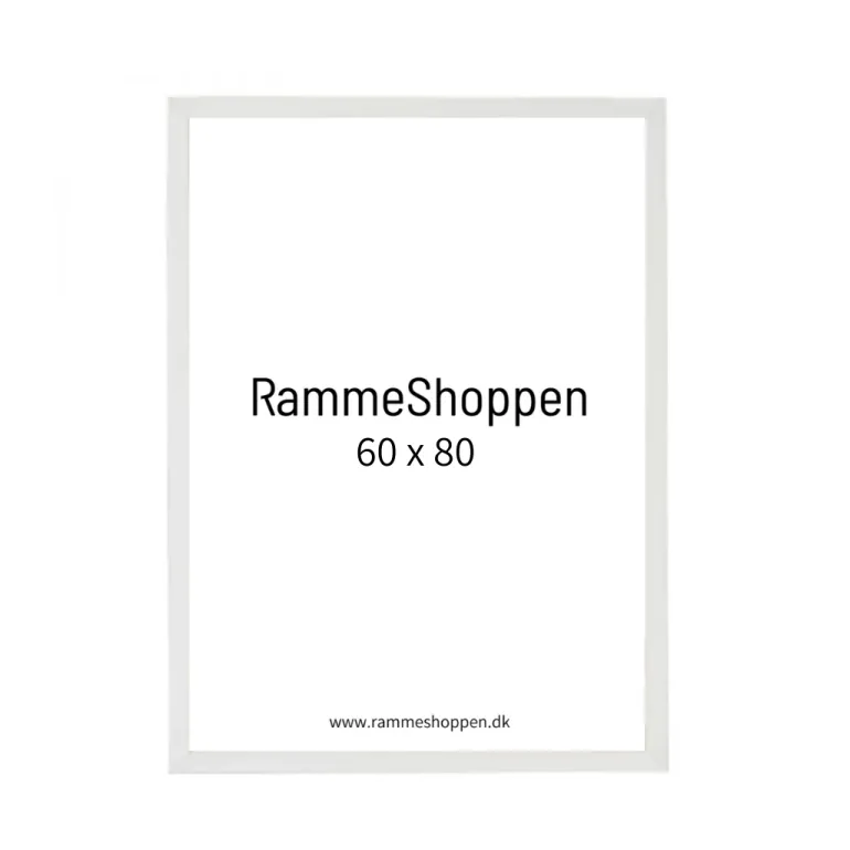 Hvid træramme, smal, Type 860