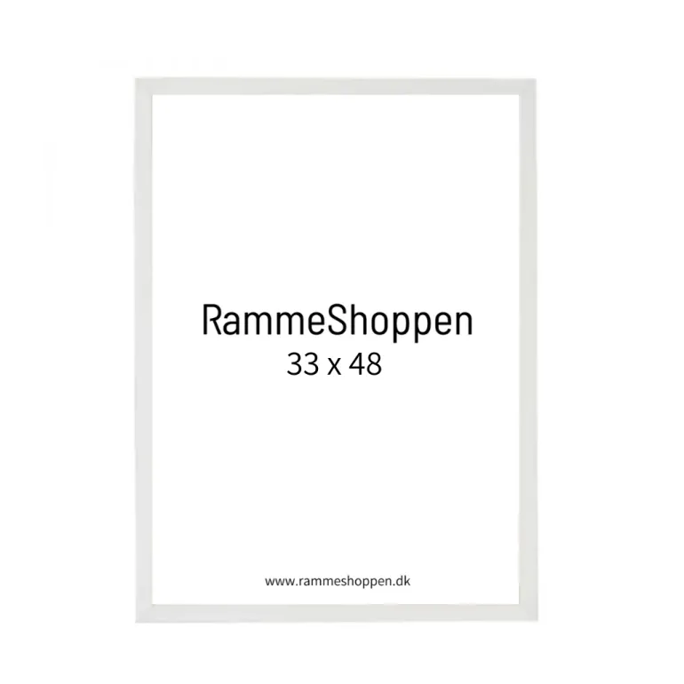 Hvid træramme, smal, Type 860