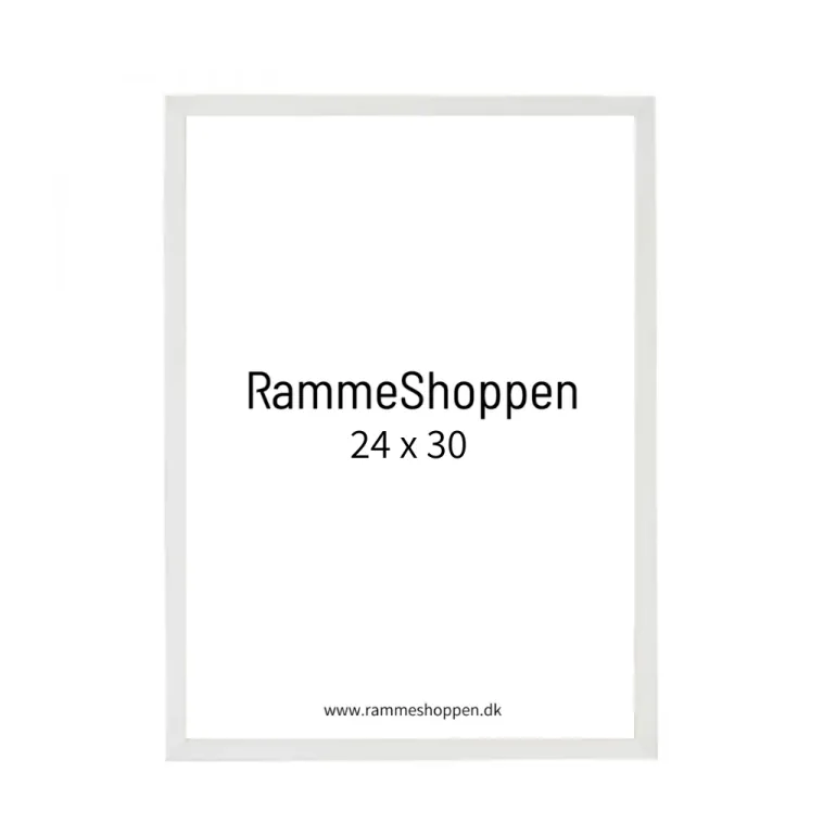 Hvid træramme, smal, Type 860